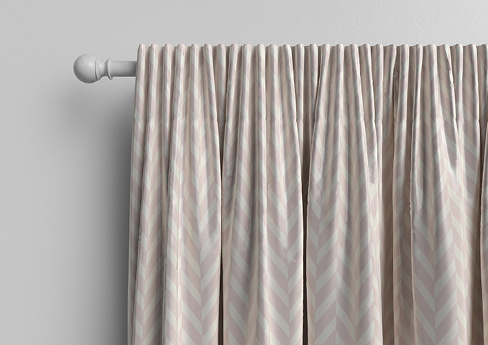 Chevron Stripe, Blush - Made to Measure Curtains - Image 10